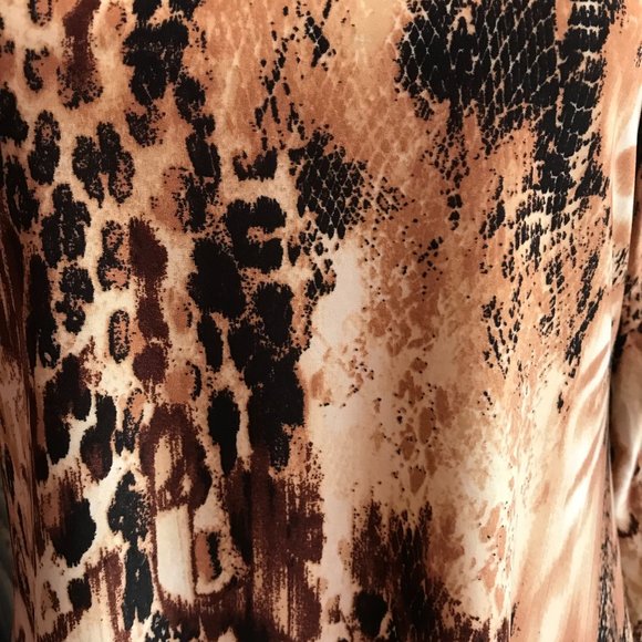 NWT! PATTI BROOKS DESIGNS BELLA SNAKESKIN PEEP SLEEVE TUNIC SMALL - Picture 4 of 8